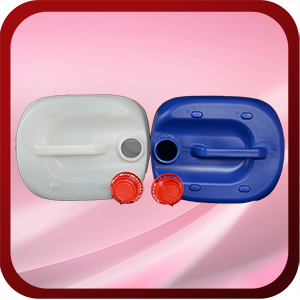 Premier Plastics Jerry Can: White & Blue Top View